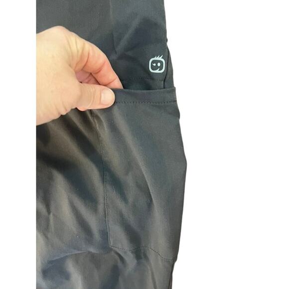 EUC Wonder Wink gray joggers scrub pants sz Small Petite w pockets medical nurse - Picture 3 of 5